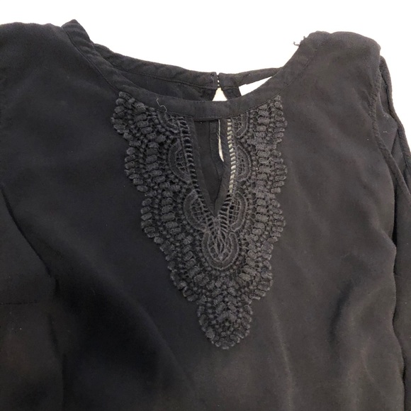 Daniel Rainn Black Crochet Blouse Size 3x - Picture 2 of 5
